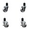 Service Caster 3'' Semi Steel Wheel Swivel 1-3/4'' Expanding Stem Caster Set 2 Brakes, 4PK SCC-EX20S314-SSS-2-TLB-2-134 - alternate 1